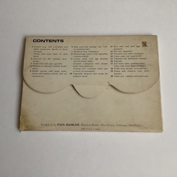 Vintage 1968 Japanese Recipe Card Set By Sadako Kohno - Picture 2 of 8